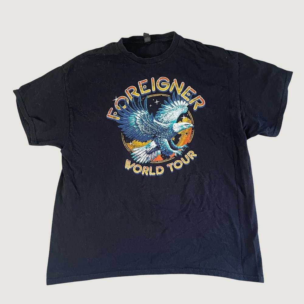 Foreigner World Tour T-Shirt Eagle XL‎ Black